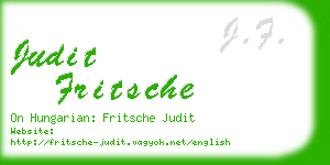 judit fritsche business card